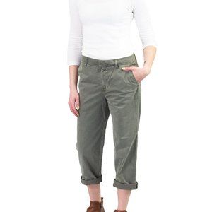 J Brand Parker Relaxed Trouser Cropped Pants Green